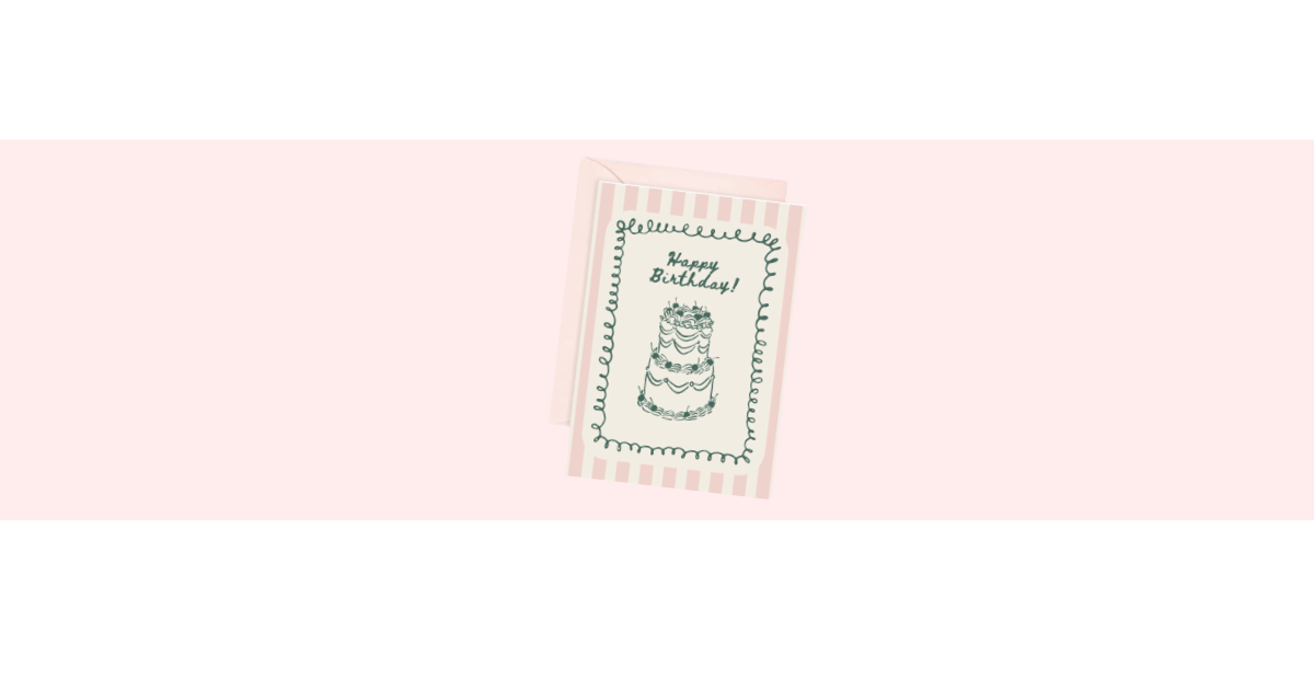 Free Happy Birthday Printable – Girly Pink Striped Card 🎀