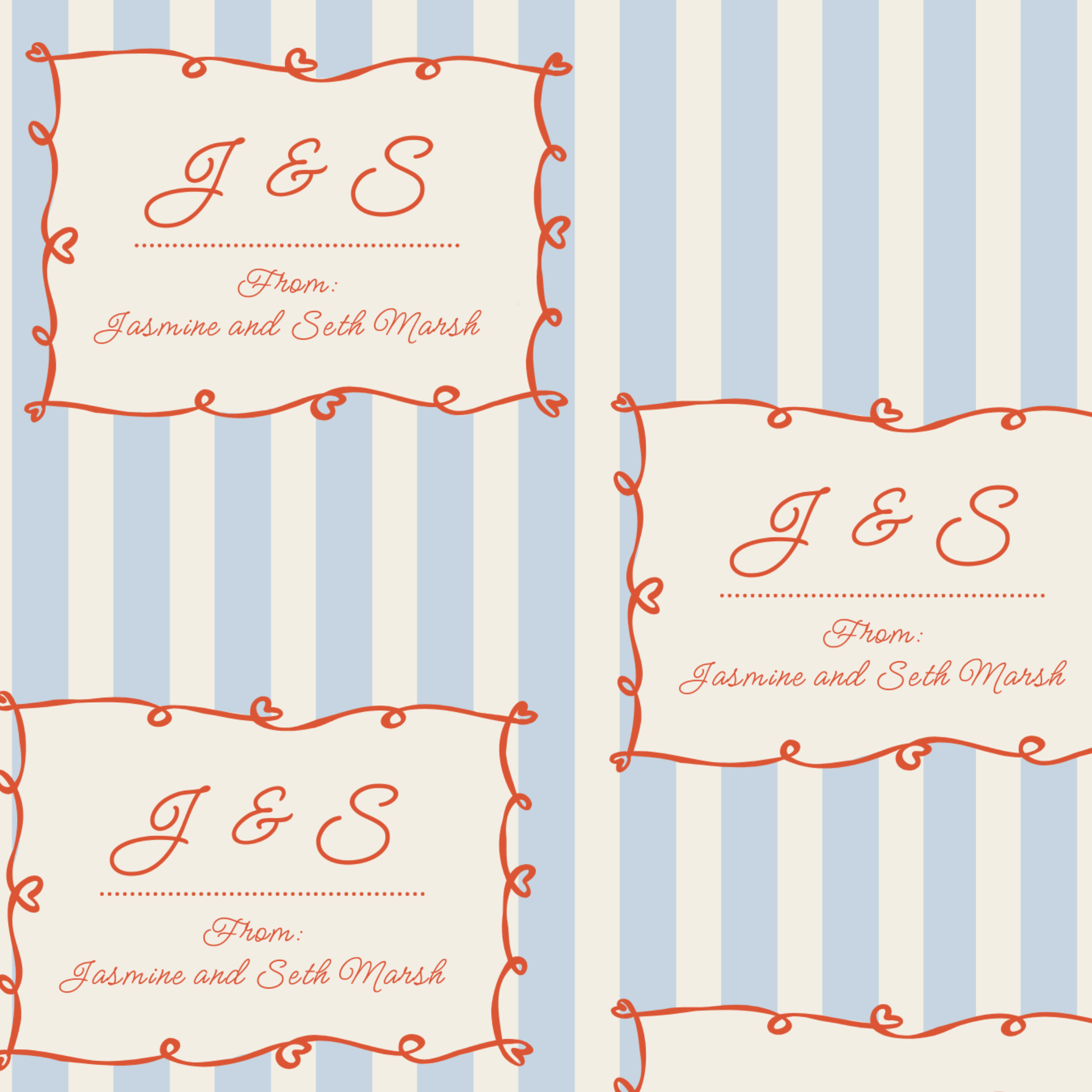 Custom Wedding Gift Wrap