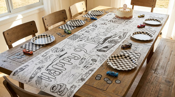 Race Car Coloring Banner