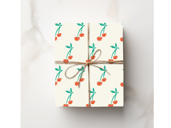 Cherry Red Gift Wrapping