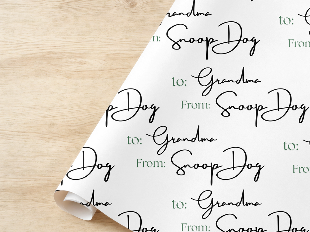Custom Hilarious Celebrity Name Gift Wrap