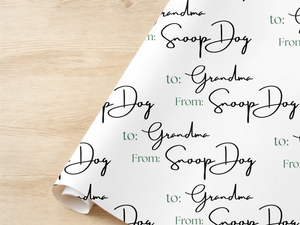 Custom Hilarious Celebrity Name Gift Wrap