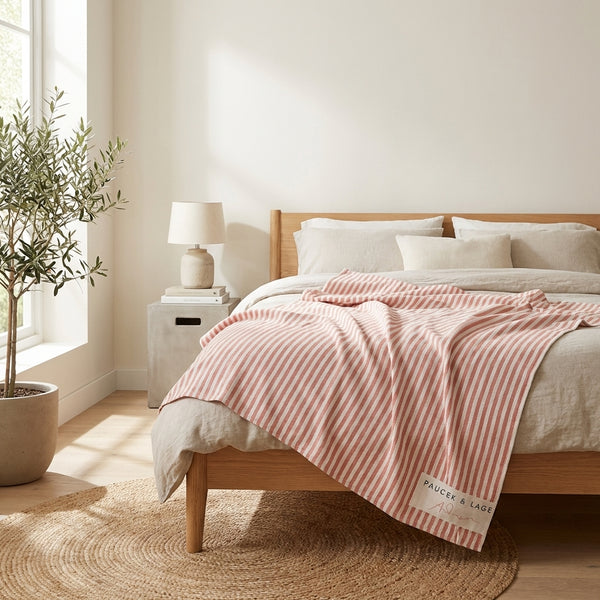 Custom Couple Name Pink Stripe Minimalist