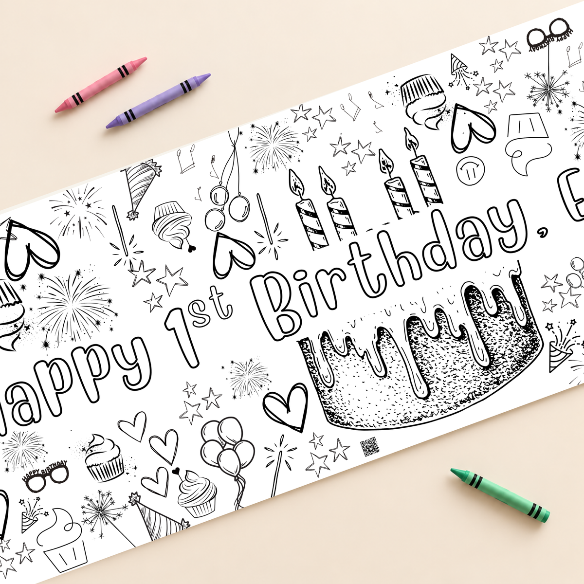 Birthday Coloring Banner