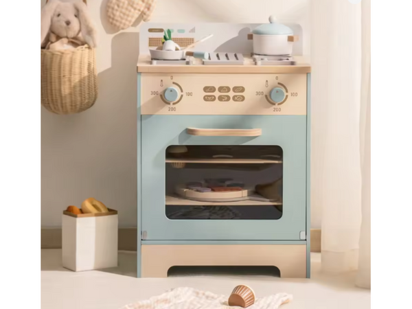 Pretend Play Toy Oven Wooden Kitchen Playset