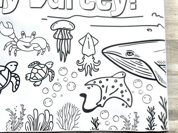 Under the Sea Coloring Banner