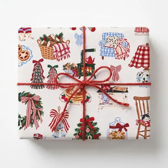 Cozy Cottage Christmas Gift Wrap