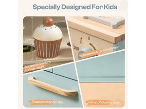 Pretend Play Toy Oven Wooden Kitchen Playset