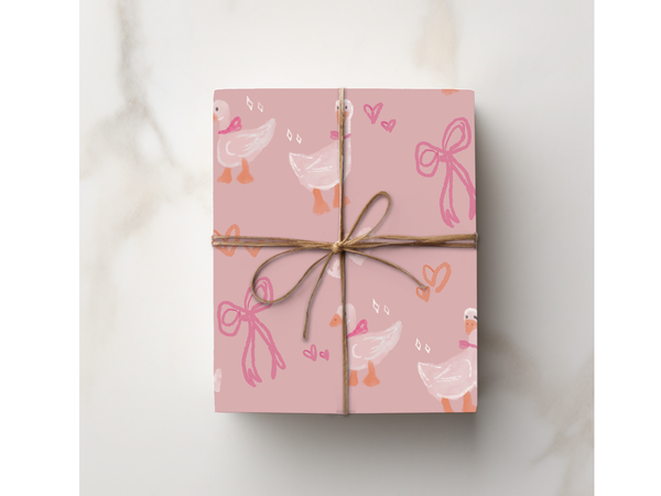 Pink Bow Goose Coquette