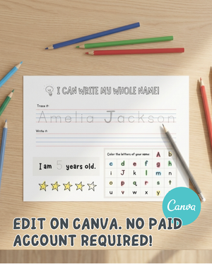 Custom Name Tracing Worksheet