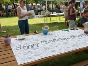 Wildflower Coloring Banner