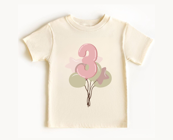 Three Year Old Birthday Tee