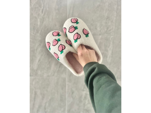 Peachy Green and Pink Home Slippers