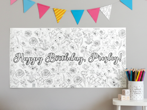 Wildflower Coloring Banner