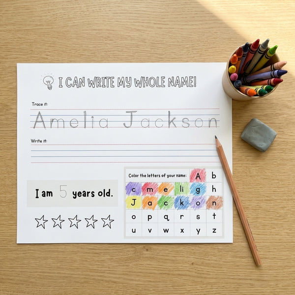 Custom Name Tracing Worksheet