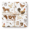 Vintage Farm Animal Gift Wrap