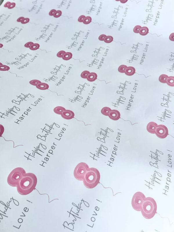 Personalized Birthday Gift Wrap