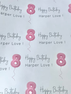 Personalized Birthday Gift Wrap