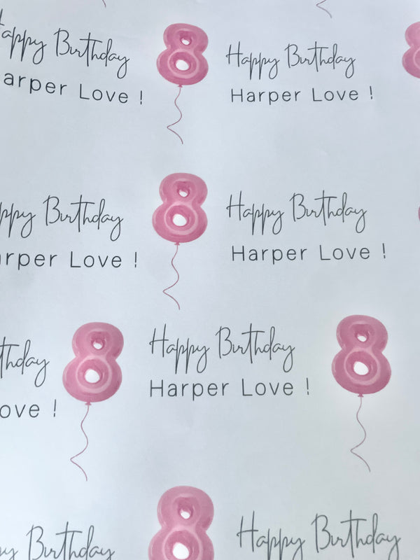 Personalized Birthday Gift Wrap