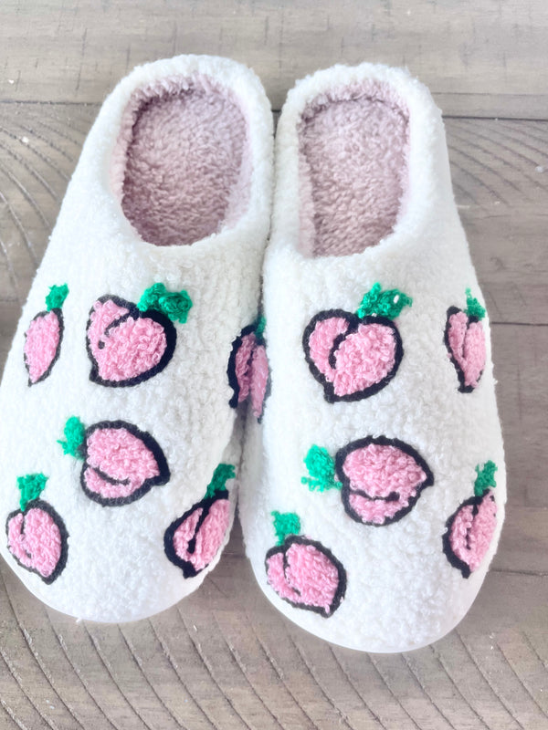 Peachy Green and Pink Home Slippers