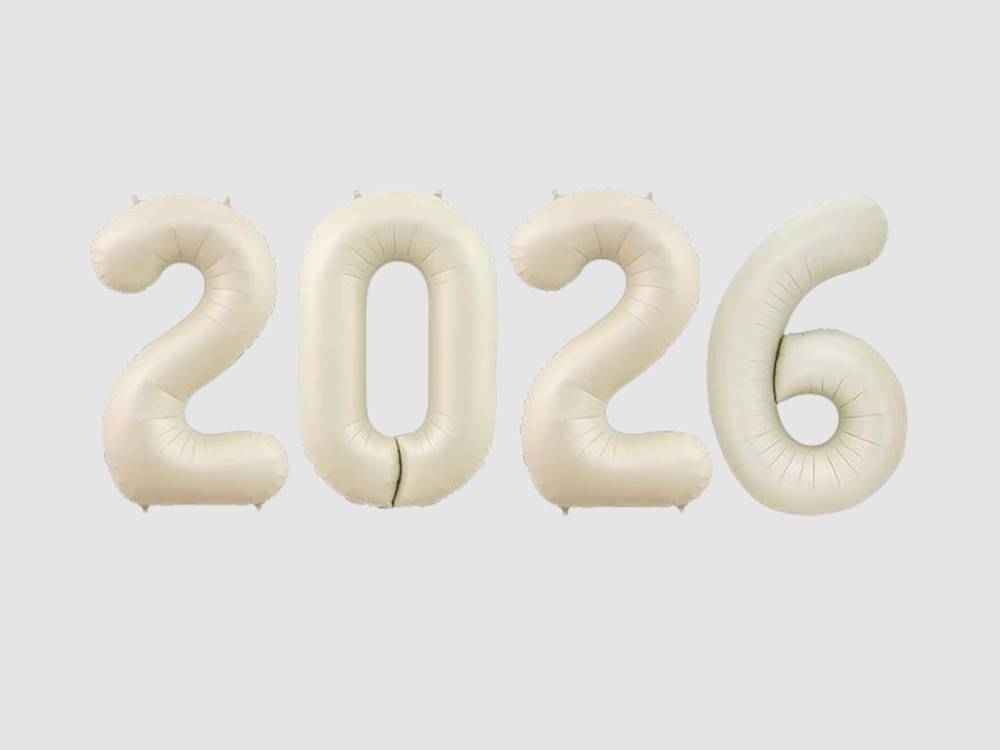 Large 2026 Graduation Mylar Beige Balloon