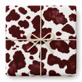 Burgundy Cow Print Gift Wrap