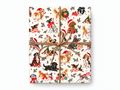Christmas dogs gift wrap in our natural-twine mockup