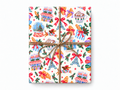 Christmas in Paris gift wrap in our natural-twine mockup