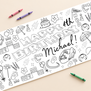 Video Game Adventure Birthday coloring banner
