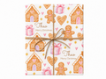 Personalized Gingerbread Wishes Christmas Wrapping Paper with natural twine