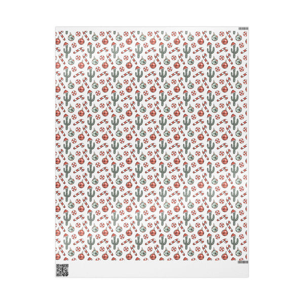 Cactus Candy Cane Gift Wrap