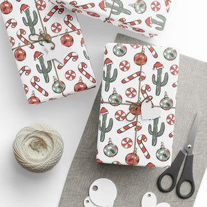 Cactus Candy Cane Gift Wrap