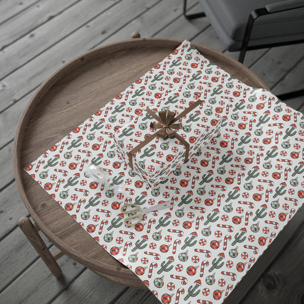 Cactus Candy Cane Gift Wrap