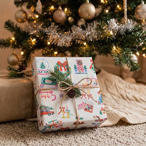Preppy Christmas Gift Wrap — Etsy product photo 91