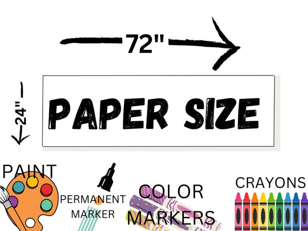 Back to School Coloring Banner – Large 6-Foot Personalized Poster