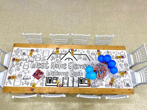 Back to School Coloring Banner – Large 6-Foot Personalized Poster