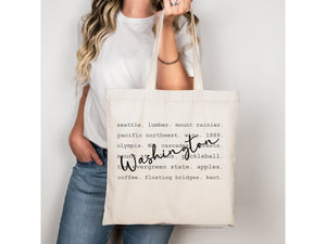 Organic Washington State Definition Tote Bag