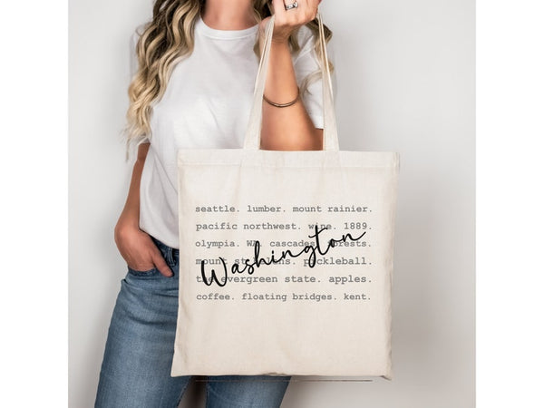 Organic Washington State Definition Tote Bag