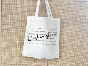 Organic Washington State Definition Tote Bag