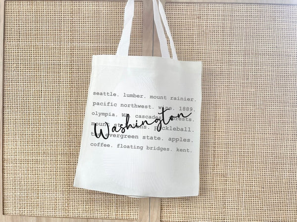 Organic Washington State Definition Tote Bag