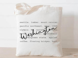 Organic Washington State Definition Tote Bag