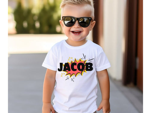 Superhero Custom Name Top