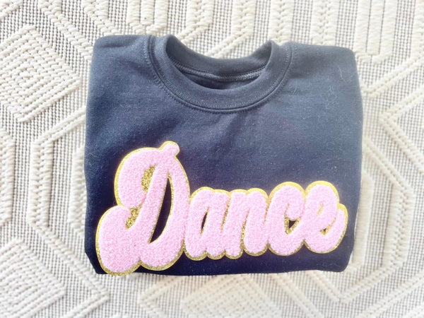Dance Pink Chenille Youth Sweatshirt