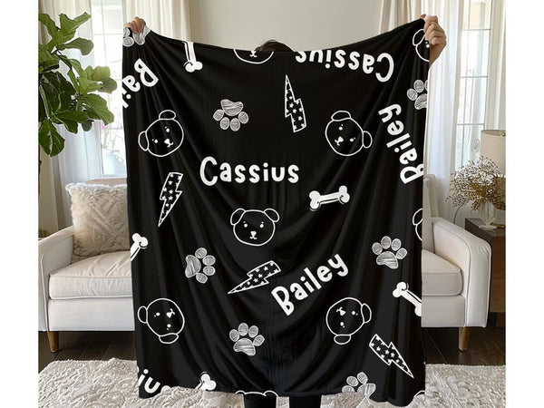 Personalized Dog Name Blanket