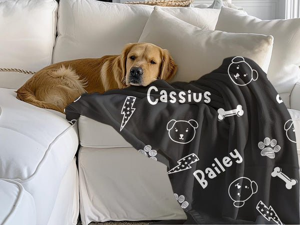 Personalized Dog Name Blanket