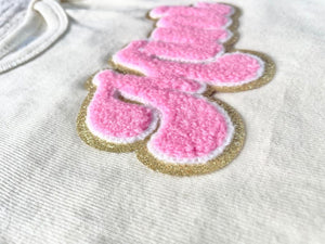 Mini Baby Coverall Pink Chenille