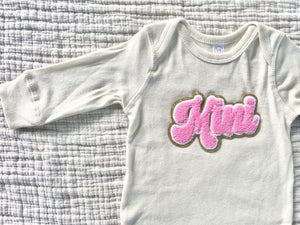 Mini Baby Coverall Pink Chenille