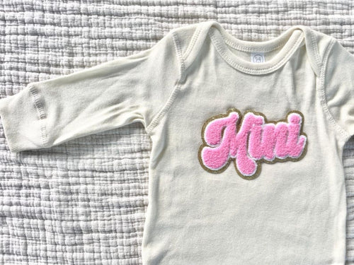 Mini Baby Coverall Pink Chenille