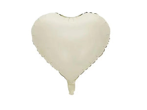 Custom Name Beige Heart Balloon – 18" Matte Caramel Foil Balloon with Personalized Text