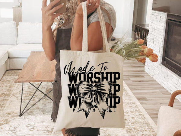 Organic Made to Worship Tote Bag